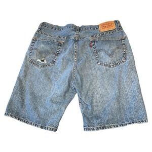 Levi's Mens 505 Y2K Denim Jean Shorts Cotton Size 36 Regular Fit Light Wash